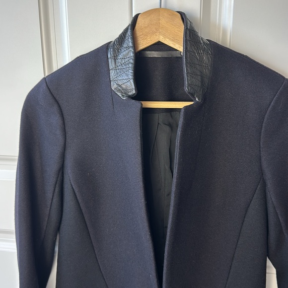 All Saints Blue Coat with Slim Tailored Fit - Picture 2 of 6